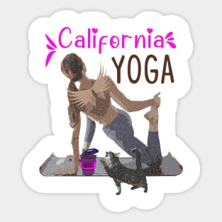 yoga...love....California Sticker